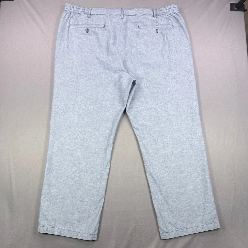 Goodfellow Mens XXL Blue 100% Cotton Elastic Waist Straight Leg Casual Pants